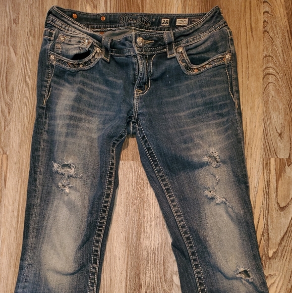 Miss Me Denim - Miss Me Size 28 Destroyed Cuffed Capri Jeans